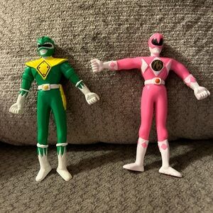 Green and Pink Action Figures